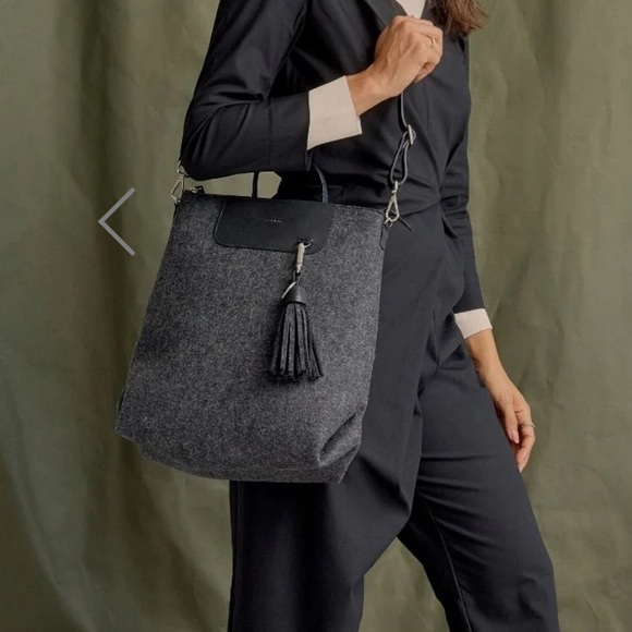 Graf Lance Bedford Merino Wool Felt Backpack in Charcoal main image 7